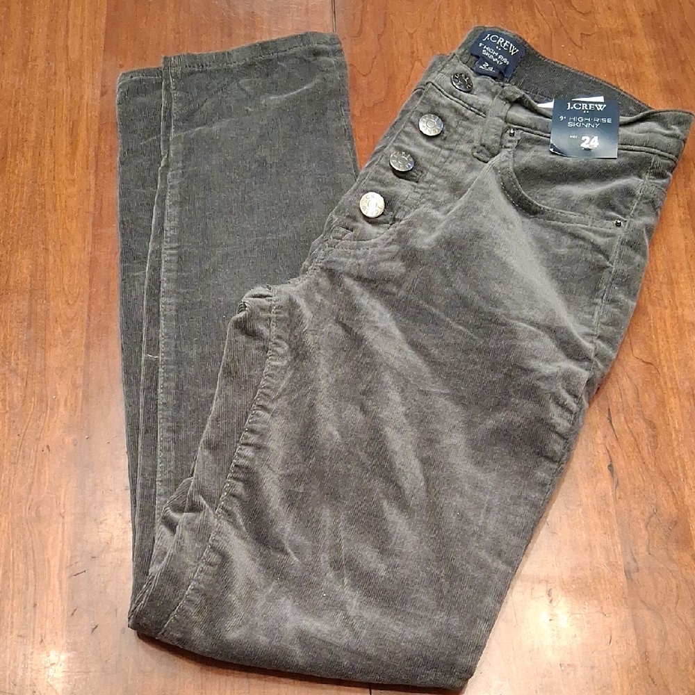 J. Crew Womens Charcoal Corduroy Pants